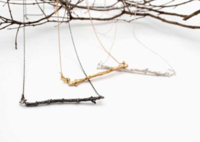 Collar de rama Twigs | gargantilla de plata de ley