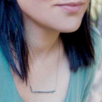 Collar de rama Twigs | gargantilla de plata de ley