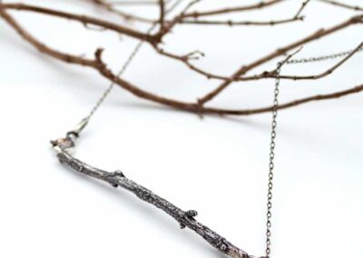 Collar de rama Twigs | gargantilla de plata de ley