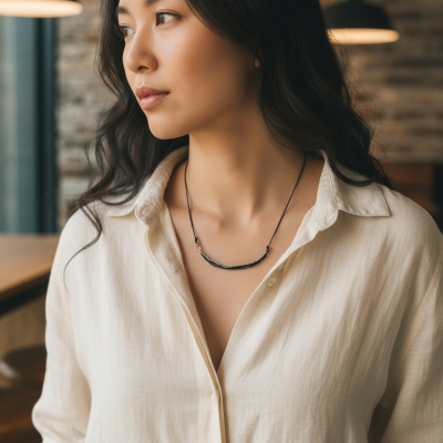 Gargantilla esmaltada con cordon | Hari